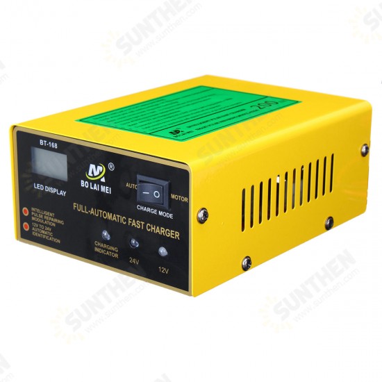 12V/24V 15A Auto Lead Acid Battery Charger Intelligent Pulse Repair LCD For Car Motorcycle 12V/24V 15A Auto Lead Acid Battery Charger Intelligent Pulse Repair LCD For Car Motorcycle