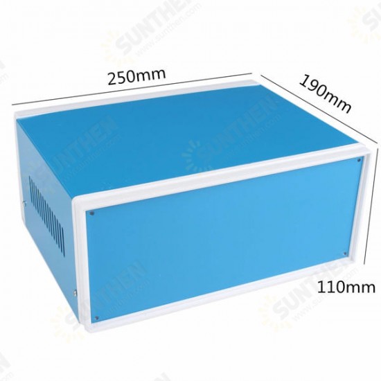 250x190x110mm Blue Metal Electronic Enclosures DIY Power Junction Box