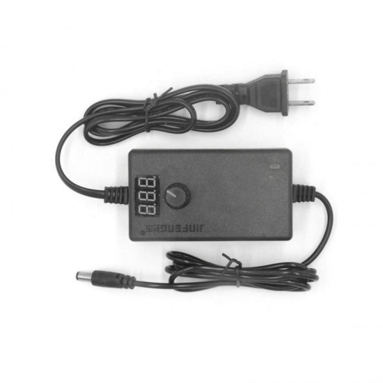 3-12V 3A Adjustable Power Adapter Stepless Speed Voltage Regulated Display Power Supply Adapter
