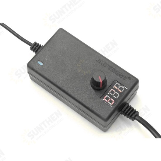 3-12V 3A Adjustable Power Adapter Stepless Speed Voltage Regulated Display Power Supply Adapter