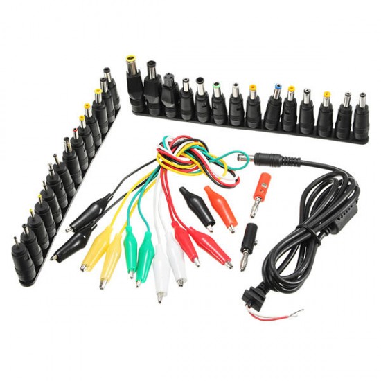 37Pcs Universal AC DC Jack Charger Connector Plug AC DC Power Adapter for Laptop Notebook with Cable