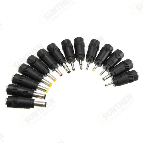 37Pcs Universal AC DC Jack Charger Connector Plug AC DC Power Adapter for Laptop Notebook with Cable