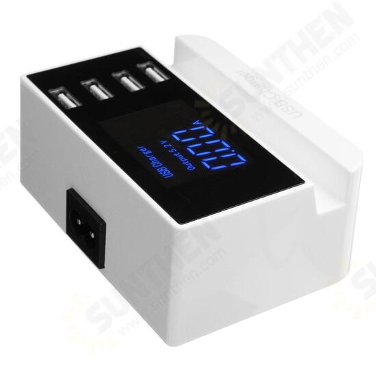 4 Port Smart USB Charger 5V 4A Charger Adapter LCD Display