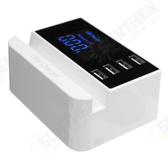 4 Port Smart USB Charger 5V 4A Charger Adapter LCD Display