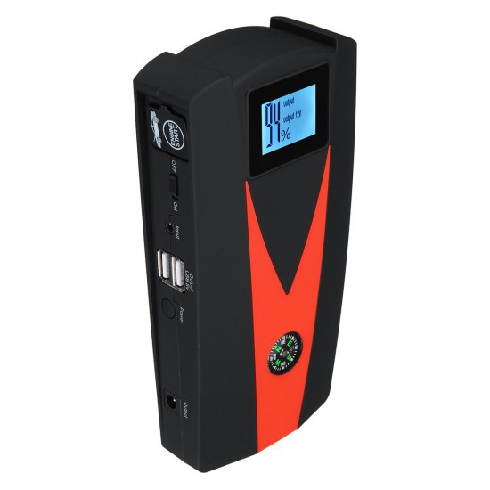 99900 mAh Dual USB Car Jump Starter LCD Auto Battery Booster Portable Power Pack with Jumper Cables