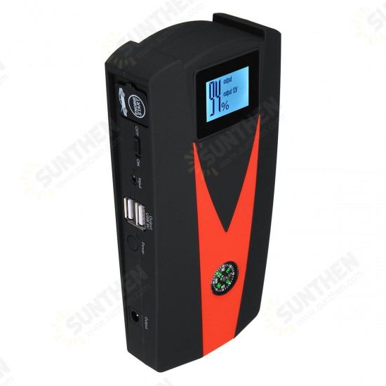 99900 mAh Dual USB Car Jump Starter LCD Auto Battery Booster Portable Power Pack with Jumper Cables