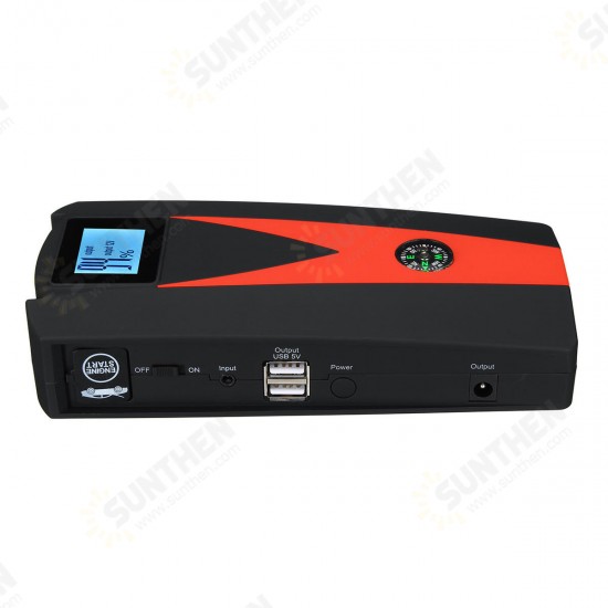 99900 mAh Dual USB Car Jump Starter LCD Auto Battery Booster Portable Power Pack with Jumper Cables