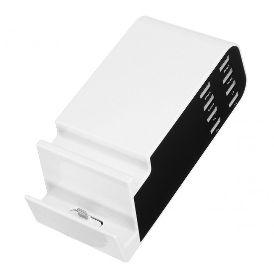 AC100-240V 8 Ports USB Charger Desktop Charger Phone Holder Charging Station