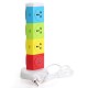 Four Tiers Rotating Socket Patch Panel USB Plug Board Surge Protection Power Strip