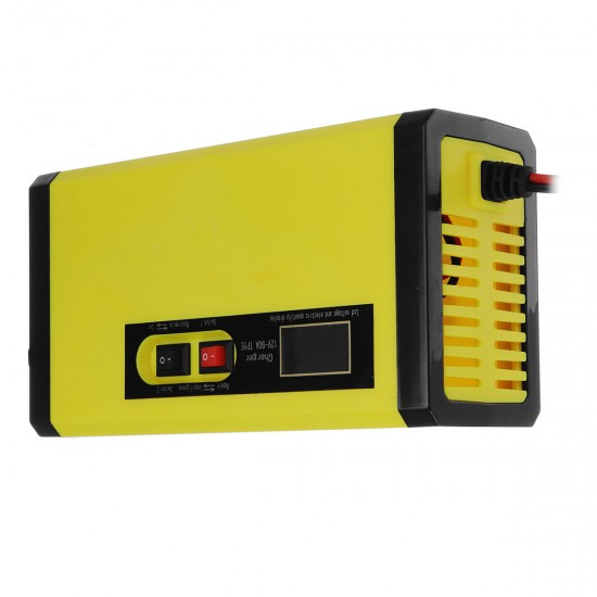 DC 12V 8A Pulse Repair Battery Charger For Car Motorcycle AGM GEL WET Lead Acid Battery LCD
