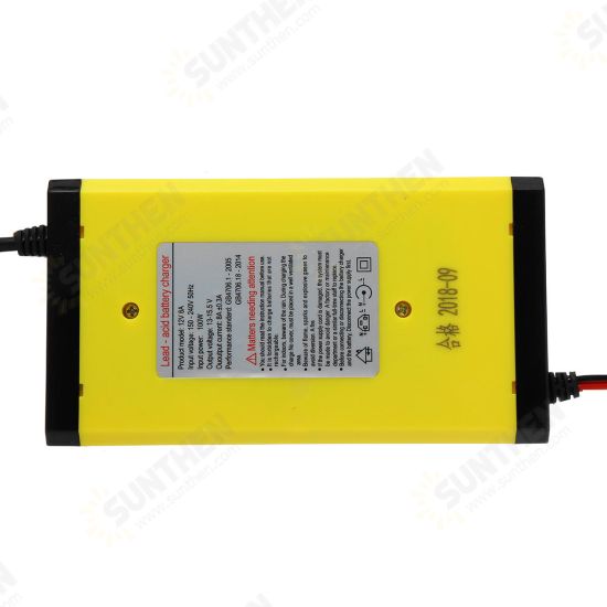 DC 12V 8A Pulse Repair Battery Charger For Car Motorcycle AGM GEL WET Lead Acid Battery LCD