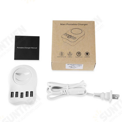 DC 5V Max 3.1A Double-Side Plug-in Design USB Portable Charger Socket 1.5m Cable 5 USB DC 5V Max 3.1A Double-Side Plug-in Design USB Portable Charger Socket 1.5m Cable 5 USB