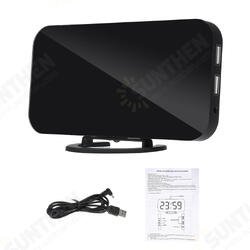 Digital LED Mirror Large Display Alarm Clock Snooze Function Dual USB Charger Digital LED Mirror Large Display Alarm Clock Snooze Function Dual USB Charger