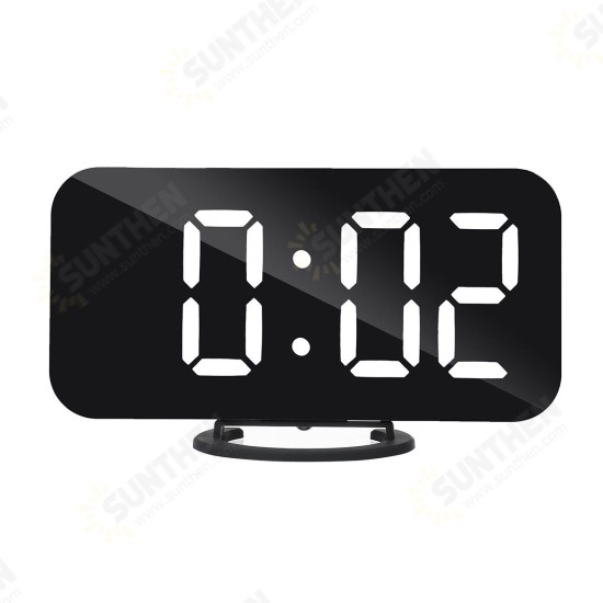 Digital LED Mirror Large Display Alarm Clock Snooze Function Dual USB Charger Digital LED Mirror Large Display Alarm Clock Snooze Function Dual USB Charger