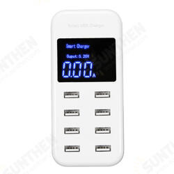 LED Multi USB Charger 8-Port Smart Fast Desktop Hub Wall Charger Charging Station Quick Charge Intelligent Identification Phone Charger LED Multi USB Charger 8-Port Smart Fast Desktop Hub Wall Charger Charging Station Quick Charge Intelligent Identification Phone Charger
