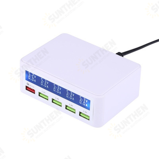 QC3.0 Quick Charge 5-Port USB Charger USB Charging Station Power Charger Adapter