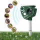 Solar Powered Ultrasonic Pest Animal Repeller Motion Bird Repellent Control Scare Waterproof with 6 LEDs
