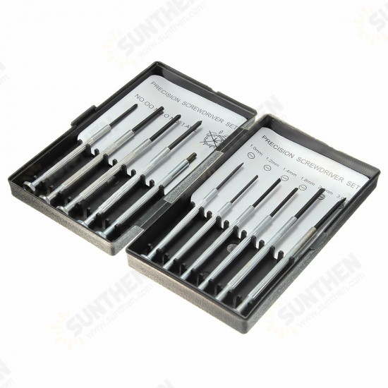 Set of 11 Precision Screwdriver Small Hobby Jewelry Watch Clock Repair Tool Case