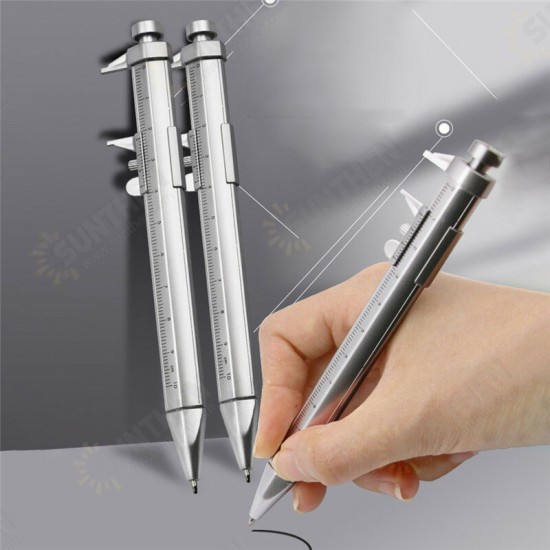 0-100mm Vernier Caliper Precision Gauges Ballpoint Pen Marker Multi-tool Measuring Tool