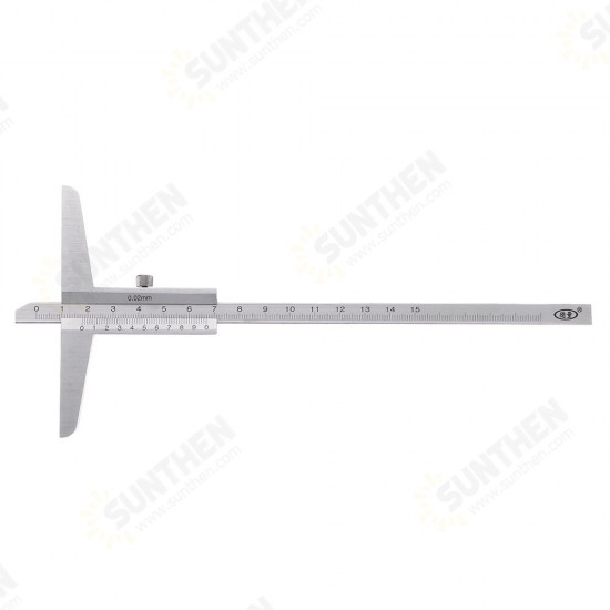 0-150/0-200/0-300mm Vernier Depth Gauge Woodworking Depth Measuring Tool