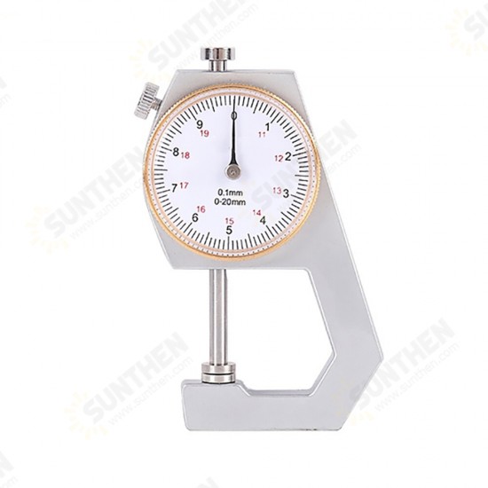 0-20/25mm Range Measuring Tool 0.1/0.01mm Resolution Round Dial/Digital Display Thickness Gauge