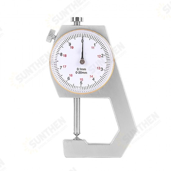 0-20/25mm Range Measuring Tool 0.1/0.01mm Resolution Round Dial/Digital Display Thickness Gauge