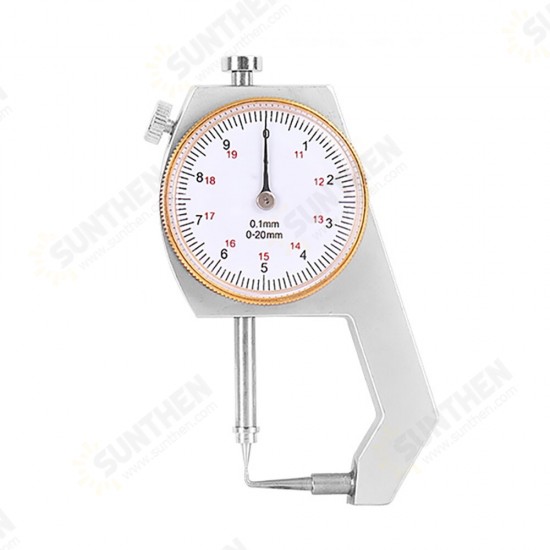 0-20/25mm Range Measuring Tool 0.1/0.01mm Resolution Round Dial/Digital Display Thickness Gauge