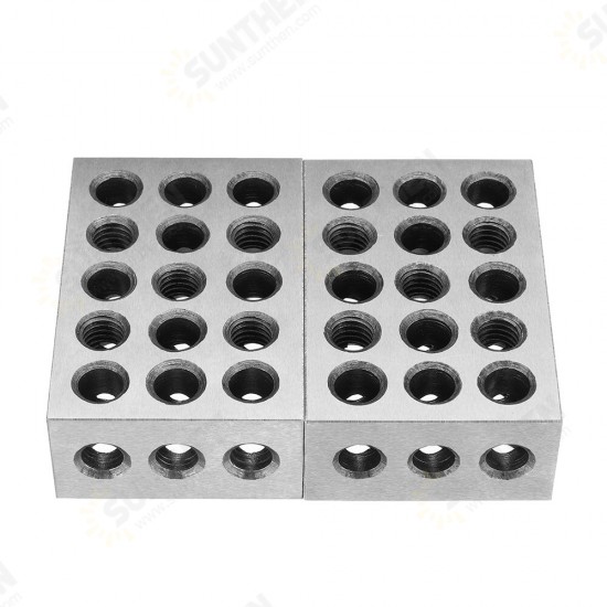 1-2-3inch Blocks with Screw Spanner Parallel Clamping Block Set 23 Holes 25-50-75mm Block Measuring Tools