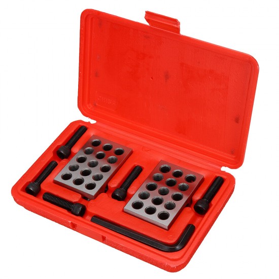 1-2-3inch Blocks with Screw Spanner Parallel Clamping Block Set 23 Holes 25-50-75mm Block Measuring Tools