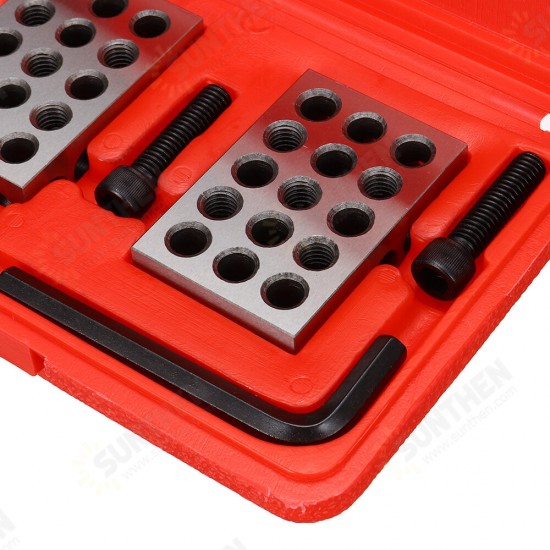 1-2-3inch Blocks with Screw Spanner Parallel Clamping Block Set 23 Holes 25-50-75mm Block Measuring Tools