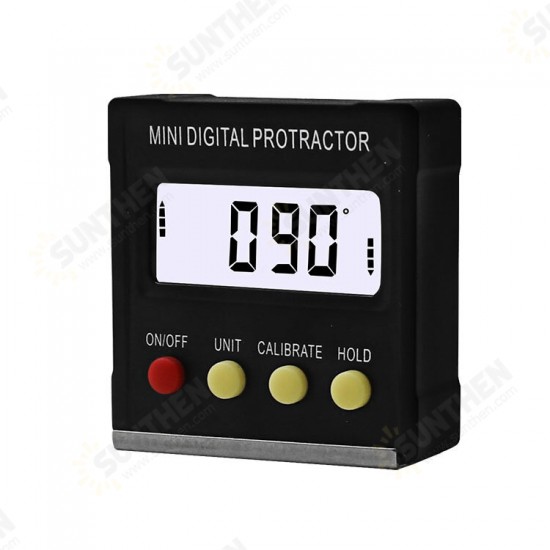 360 Degree Mini Digital Protractor Inclinometer Electronic Angle Level Magnetic Box