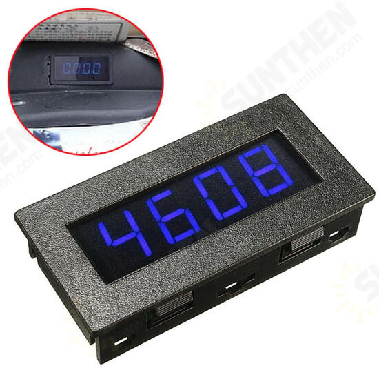 4 Digital LED Tachometer RPM Speed Measure Gauge With Hall Proximity Switch Sensor NPN