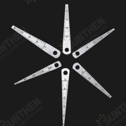 6pcs 0-7mm Taper Feeler Gauge Tapered Ruler Aperture Scale Wedge Feeler Hole Gauge 6pcs 0-7mm Taper Feeler Gauge Tapered Ruler Aperture Scale Wedge Feeler Hole Gauge