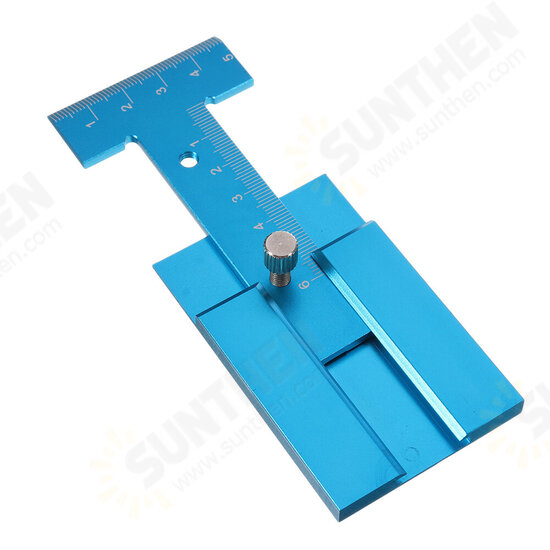 Aluminum Alloy Height Ruler Depth Gauge Woodworking Depth Measuring Ruler for Table Saw