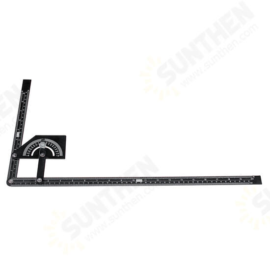 Angle Ruler Angle Protractor Stainless Steel 180° Angle Finder Measure Ruler Gauge Tool 230x500mm