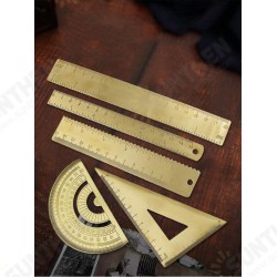 Brass Ruler Metal Triangle Straight Ruler for Woodworking Measuring Ruler Wave Line Drawing Tools Brass Ruler Metal Triangle Straight Ruler for Woodworking Measuring Ruler Wave Line Drawing Tools