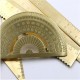 Brass Ruler Metal Triangle Straight Ruler for Woodworking Measuring Ruler Wave Line Drawing Tools