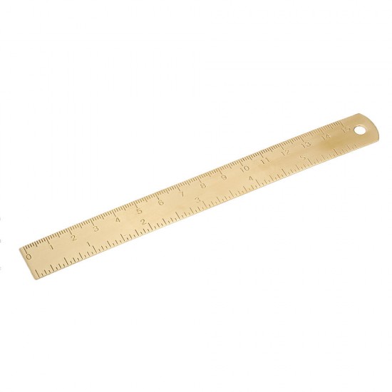 Brass Ruler Metal Triangle Straight Ruler for Woodworking Measuring Ruler Wave Line Drawing Tools