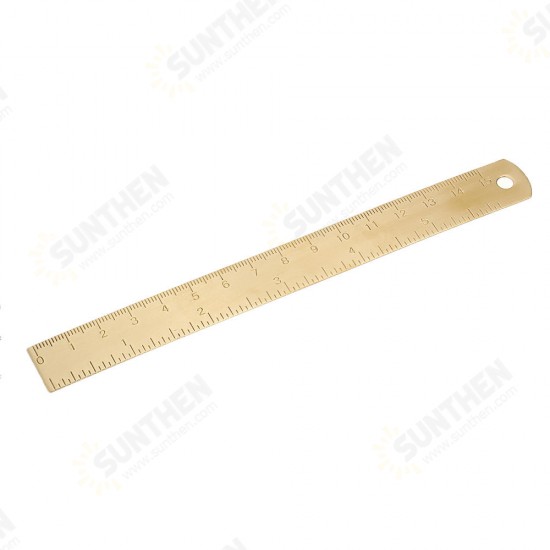 Brass Ruler Metal Triangle Straight Ruler for Woodworking Measuring Ruler Wave Line Drawing Tools