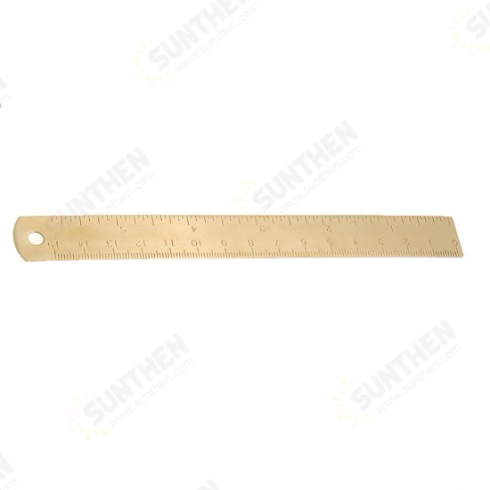 Brass Ruler Metal Triangle Straight Ruler for Woodworking Measuring Ruler Wave Line Drawing Tools