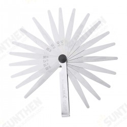 20 Blade Feeler Metric Gauge 0.05 to 1.0mm Thickness Spark Plug Measure Gap Tool 20 Blade Feeler Metric Gauge 0.05 to 1.0mm Thickness Spark Plug Measure Gap Tool