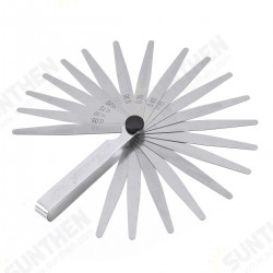 20 Blade Feeler Metric Gauge 0.05 to 1.0mm Thickness Spark Plug Measure Gap Tool 20 Blade Feeler Metric Gauge 0.05 to 1.0mm Thickness Spark Plug Measure Gap Tool