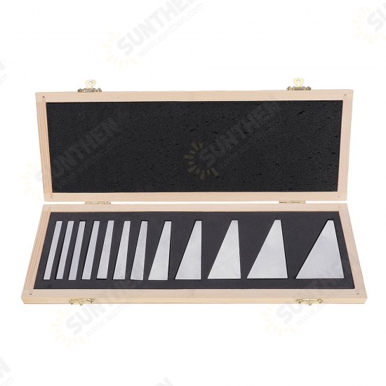 12pcs Precision Angle Block Set 1/4 to 30 Degree Lathe Gauge Milling Machinist Lathe Tools