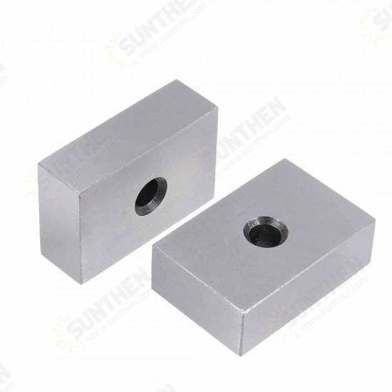 2pcs 1x2x3 Inch Blocks 1 Hole Parallel Clamping Block Lathe Tools Precision 0.0001