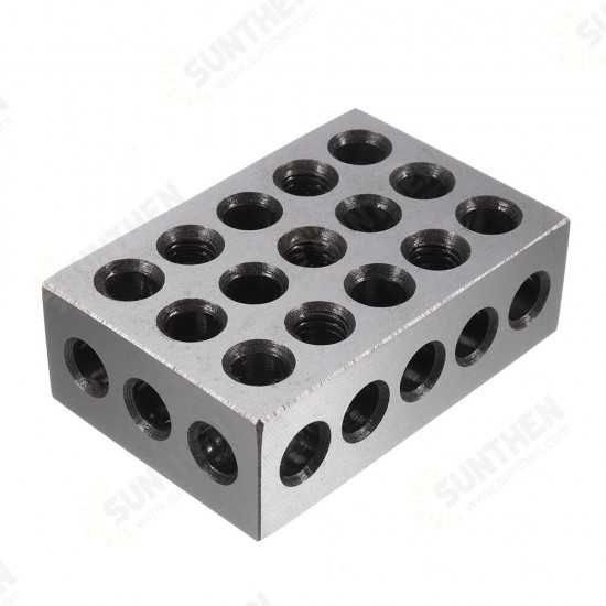 2pcs 25x50x75mm Blocks 23 Holes Parallel Clamping Block Lathe Tools Precision 0.005mm