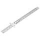 6 Inch 0-150mm Stainless Steel Gauge Standard Rule Scale Depth Length Gauge Marking Measuring Tool with Detachable Clip