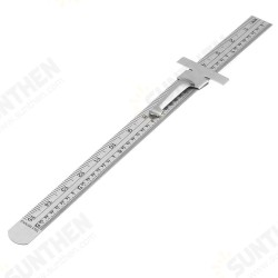 6 Inch 0-150mm Stainless Steel Gauge Standard Rule Scale Depth Length Gauge Marking Measuring Tool with Detachable Clip 6 Inch 0-150mm Stainless Steel Gauge Standard Rule Scale Depth Length Gauge Marking Measuring Tool with Detachable Clip