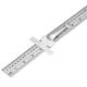 6 Inch 0-150mm Stainless Steel Gauge Standard Rule Scale Depth Length Gauge Marking Measuring Tool with Detachable Clip