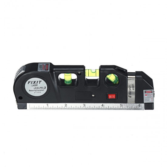 Multipurpose Laser Level Vertical Cross Measuring Tape Aligner Metric Ruler