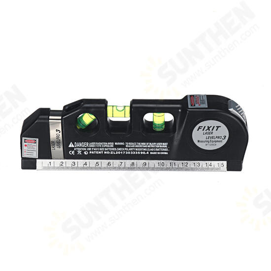 Multipurpose Laser Level Vertical Cross Measuring Tape Aligner Metric Ruler